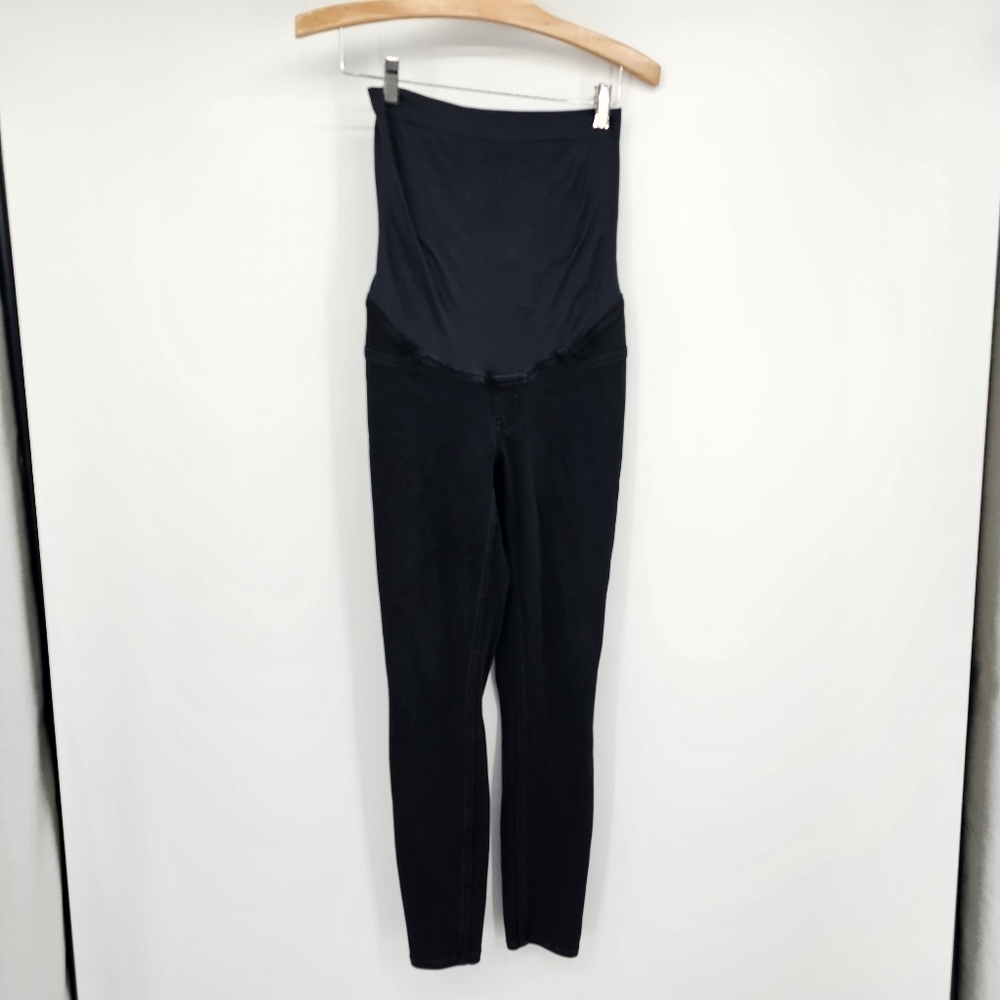 Spanx Black Stone Washed Skinny Maternity Jeans Womens Size Medium